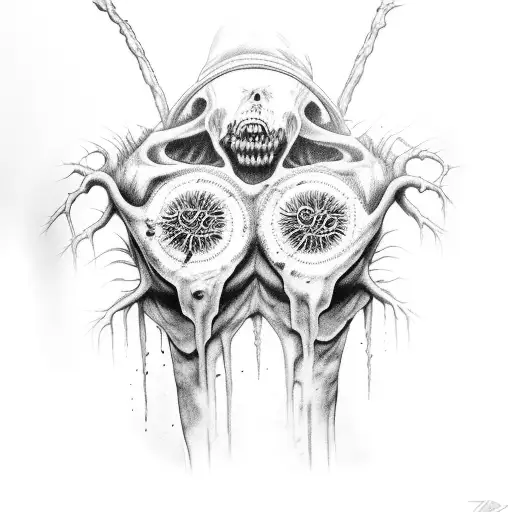 zombie virus bulbous veins full arm sleeve tattoo design idea