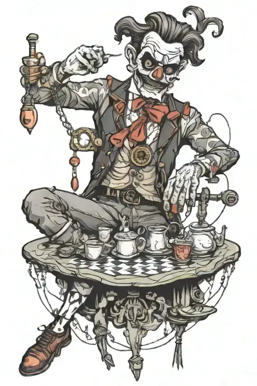 twisted marionette puppeteer controlling tattoo design idea