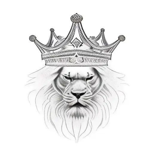Number 3 with a King's Crown on top tattoo design idea