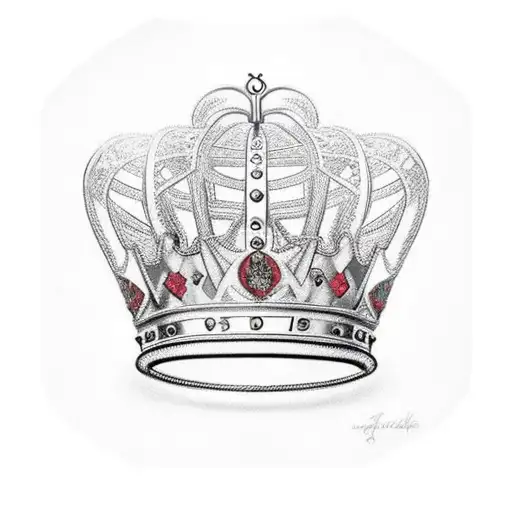 King's Crown with number 3 on top tattoo design idea