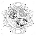 sun and moon infinity tattoo design idea