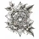 serotonin hormone structure and protection symbol tattoo design idea