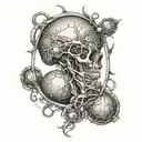 serotonin hormone structure and protection symbol tattoo design idea