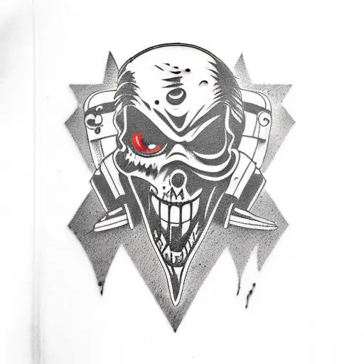 ash Williams, Evil Dead, black, shotgun and chainsaw tattoo design idea