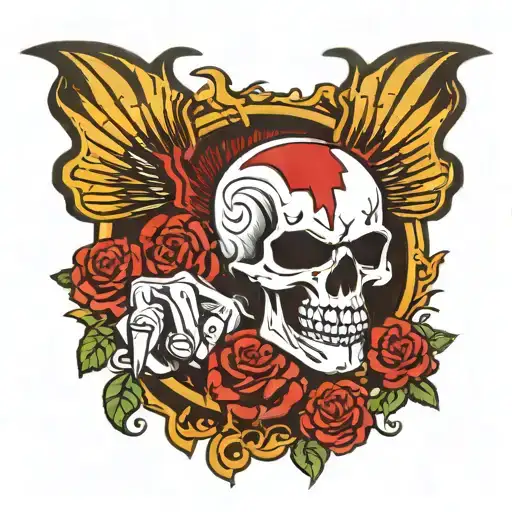 five finger death punch logo tattoo design idea