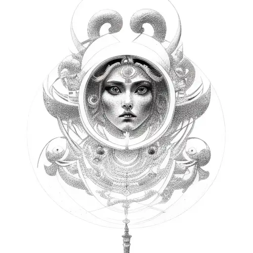 goddess fortuna tattoo design idea