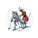 Don Quixote enfrentando moinhos tattoo design idea