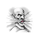 Don Quixote enfrentando moinhos tattoo design idea