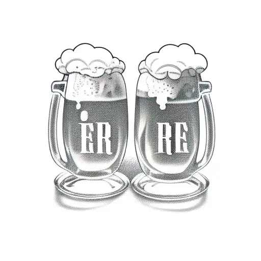 beer is cheaper  than therapy  tattoo design idea