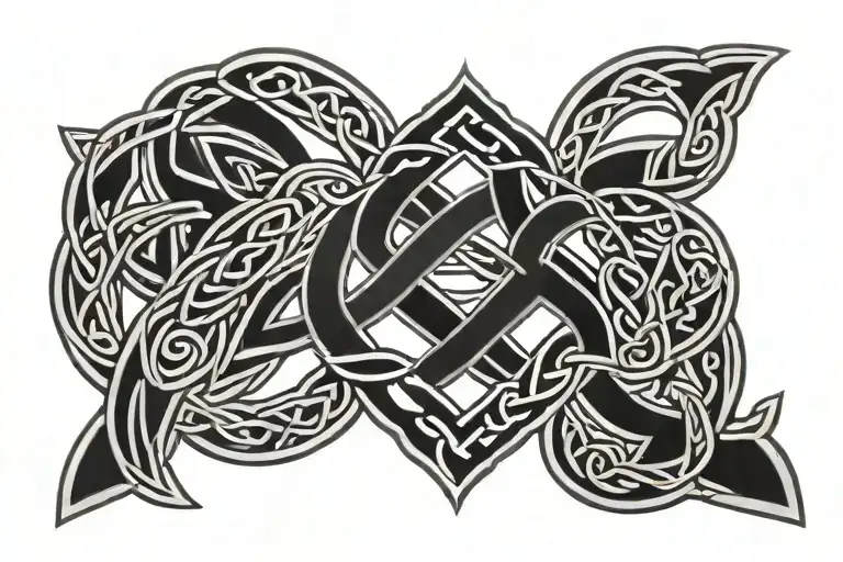 celtic knot tattoo design idea