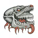nine inch nails logo with teeth tattoo design idea