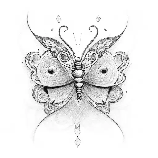infinity butterfly hsb tattoo design idea