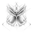 infinity butterfly hsb tattoo design idea