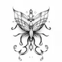 infinity butterfly hsb tattoo design idea