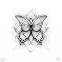 infinity butterfly hsb tattoo design idea