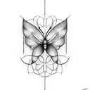 infinity butterfly hsb tattoo design idea