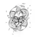 infinity symbol butterfly hsb tattoo design idea