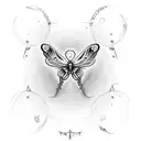 infinity symbol butterfly hsb tattoo design idea