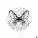 infinity symbol butterfly hsb tattoo design idea