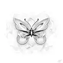infinity symbol butterfly hsb tattoo design idea