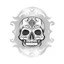 mexican skull tattoo design idea
