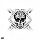 mexican skull tattoo design idea