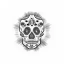 mexican skull tattoo design idea
