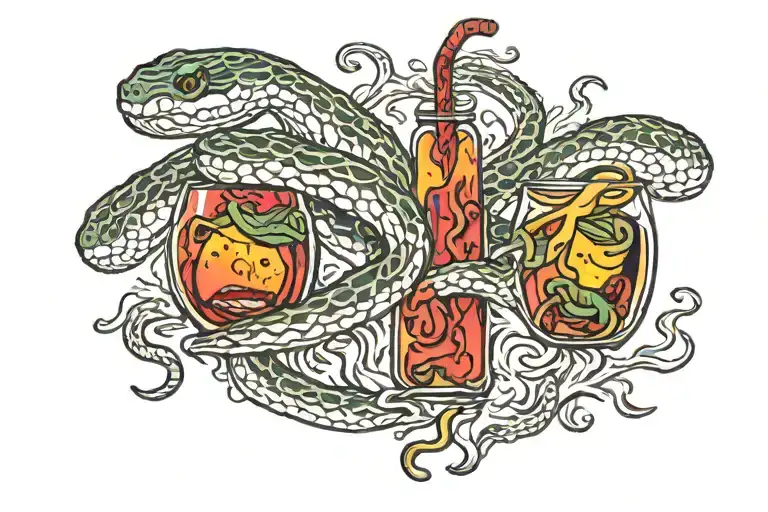 snakes Number 999 juice wrld tattoo design idea