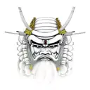 samurai com buda tattoo design idea