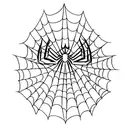 Spider-Man's mask with a subtle spiderweb pattern in a minimalist style tattoo design idea