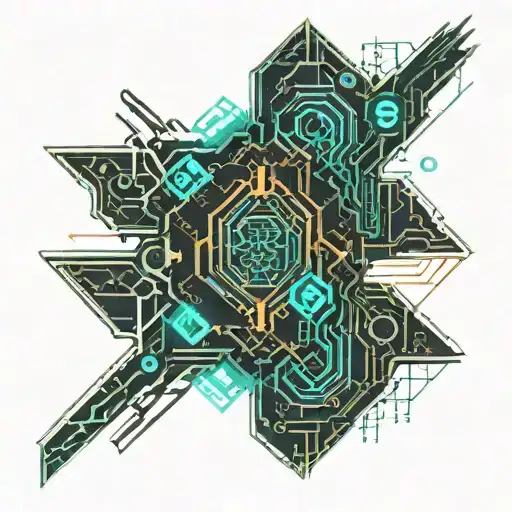 skin torn open showing circuitry tattoo design idea