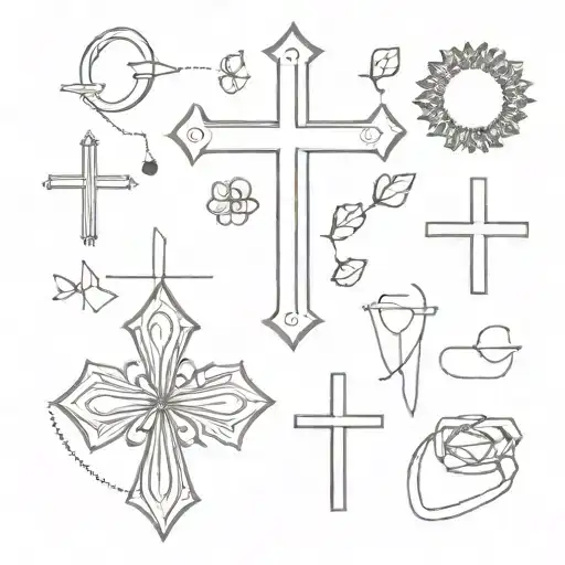 set apart and chosen cross tattoo tattoo design idea