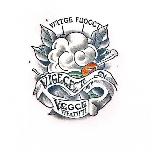 vegetables and food science tattoo design idea