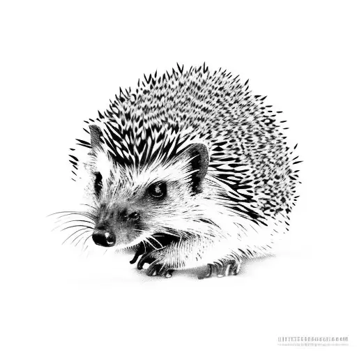 hedgehog tattoo design idea