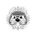 hedgehog tattoo design idea