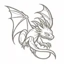 Toothless dragon tattoo design idea