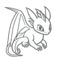 Toothless dragon tattoo design idea
