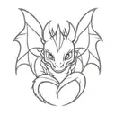 Toothless dragon tattoo design idea