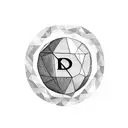 dark calligraphy tattoo large angular half sphere tattoo design idea