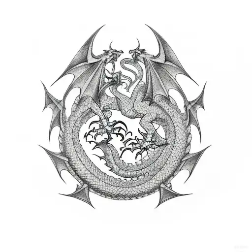 welsh dragon  tattoo design idea