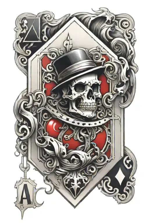 ace card cyber sigilism tattoo  tattoo design idea