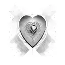 broken chain masculine hidden heart shape tattoo design idea