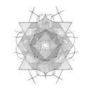 japanese with fractal geometry forearm sleeve tattoo design idea