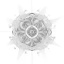 japanese with fractal geometry tattoo design idea