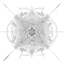 japanese with fractal geometry tattoo design idea