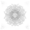 japanese with fractal geometry tattoo design idea