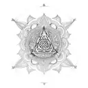  trident with rudrashka beads and maha mritunjay mantra  tattoo design idea