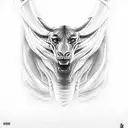 Kobe Bryant inspired black mamba  tattoo design idea