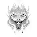 Dragon and Tiger  tattoo design idea