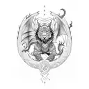 Dragon and Tiger  tattoo design idea